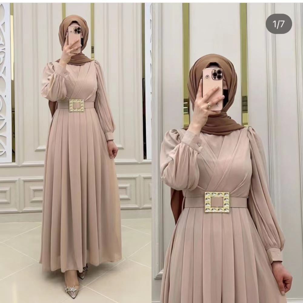 Hot Selling Romantic Elegant Long Sleeve Wedding Gowns Khaki Shiny Gold 